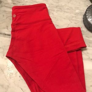 Red Lululemon Leggings